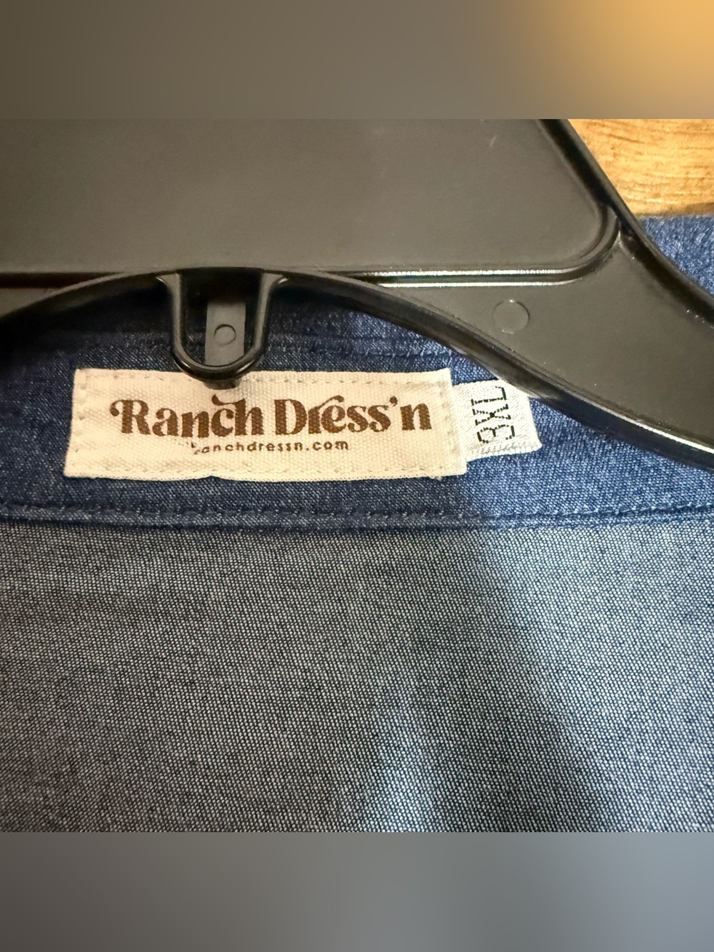 STRETCH DENIM STITCHED PERFORMANCE RODEO SHIRT 3X - Picture 4 of 6